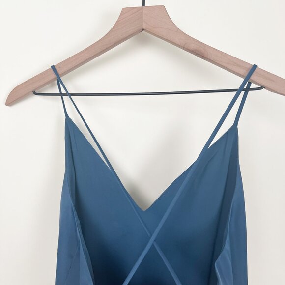 Anthropologie L'Academie Silky Zadie Bodysuit Blouse Tank Top Shirt Draped Sexy - Picture 11 of 13